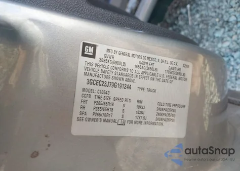 2009 Chevrolet Silverado 1500 Lt из США, поврежденный, VIN 3GCEC23J79G191244